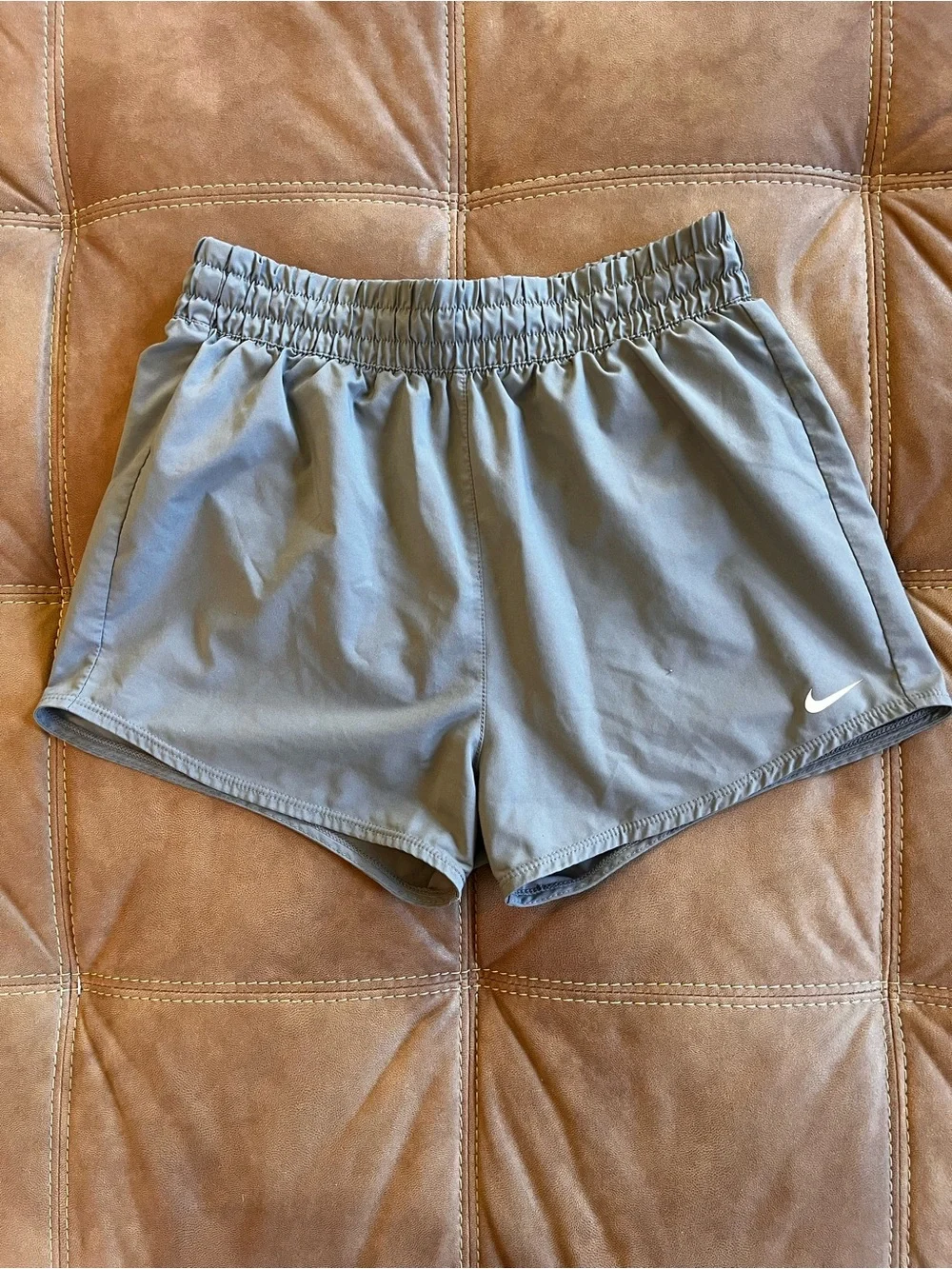 Nike Gray Kids Dry-Fit Elastic Waist Athletic Shorts